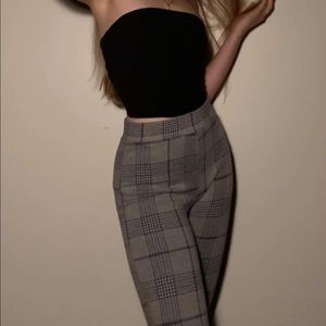URBAN OUTFITTERS Stretchy Flared Plaid Pants